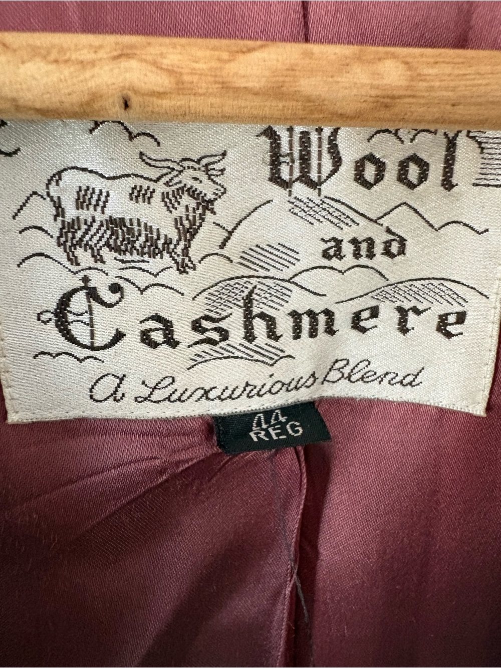 Vintage Wool Cashmere Oversized Coat Size 44 XL Italian Fabric Heavyweight Fall - Picture 14 of 16